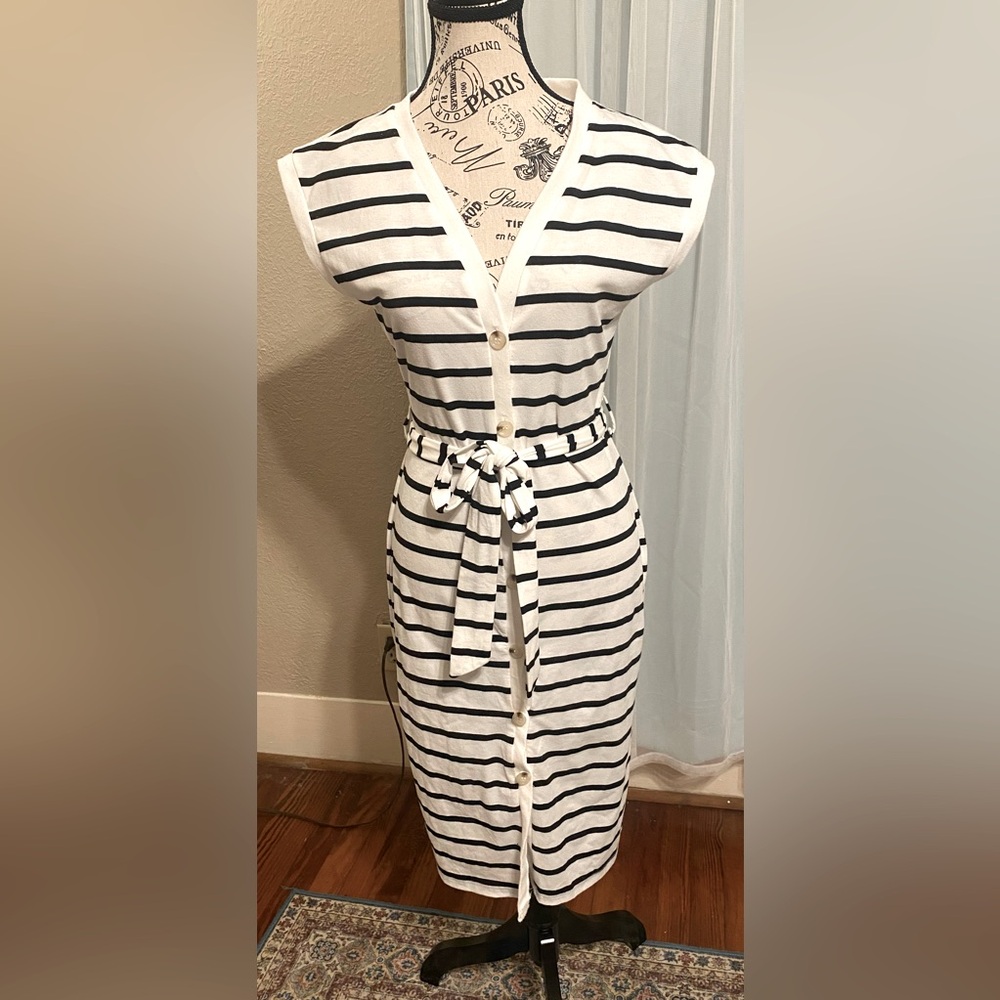 Black and white stripe dress 🦓